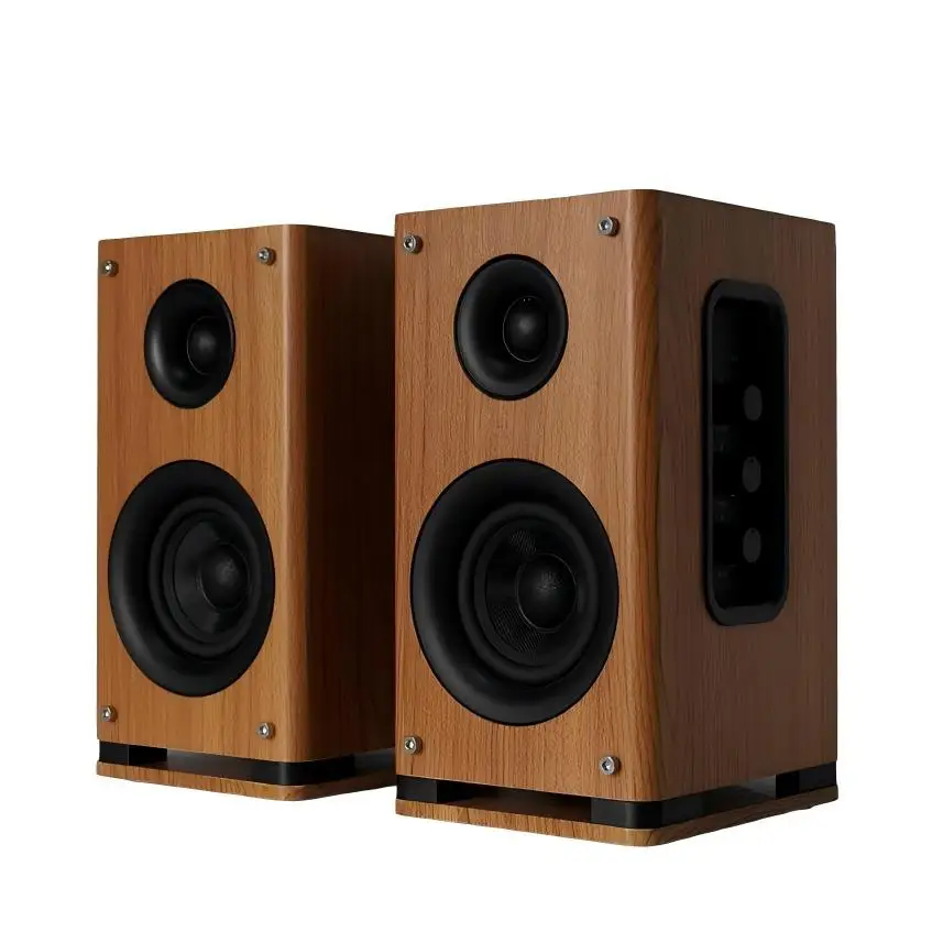 

Portable Speaker Usb Music Player Wooden Super Bass Wireless Multimedia Audio Sound Box Bookshelf Speaker for Computer