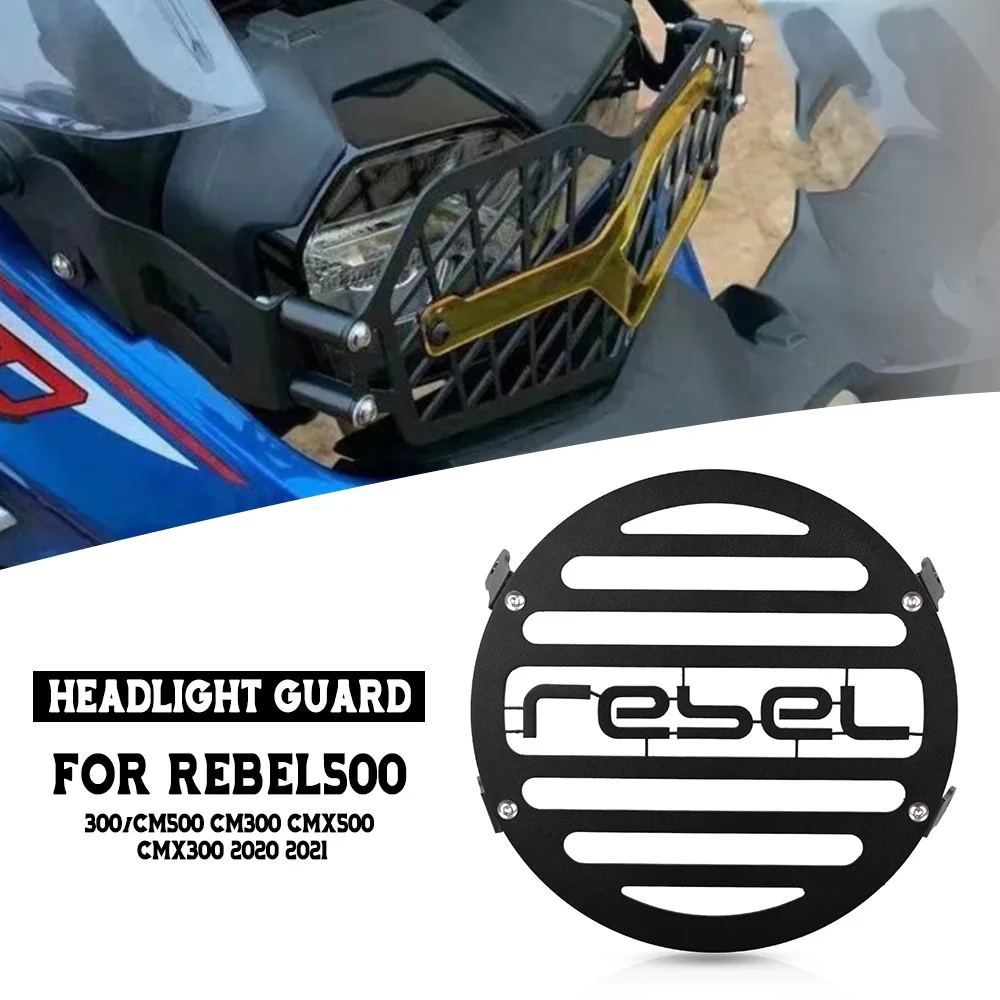

FOR HONDA REBEL500 300/CM500 CM300 CMX500 CMX300 2020 2021 Motorcycle Accessories Headlight Protector Guard Headlamp Mesh Grille