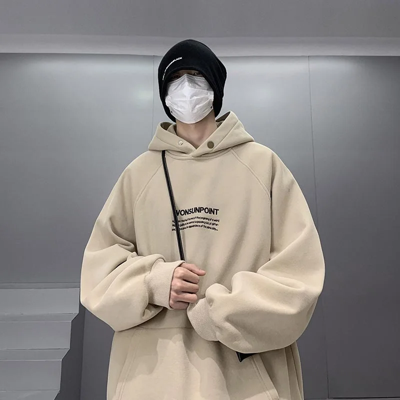 

Hoodie Sweatirt Men's Spring Autumn Loose Casual Jaet American High Street Letter Print Top Youth Men's Clothing