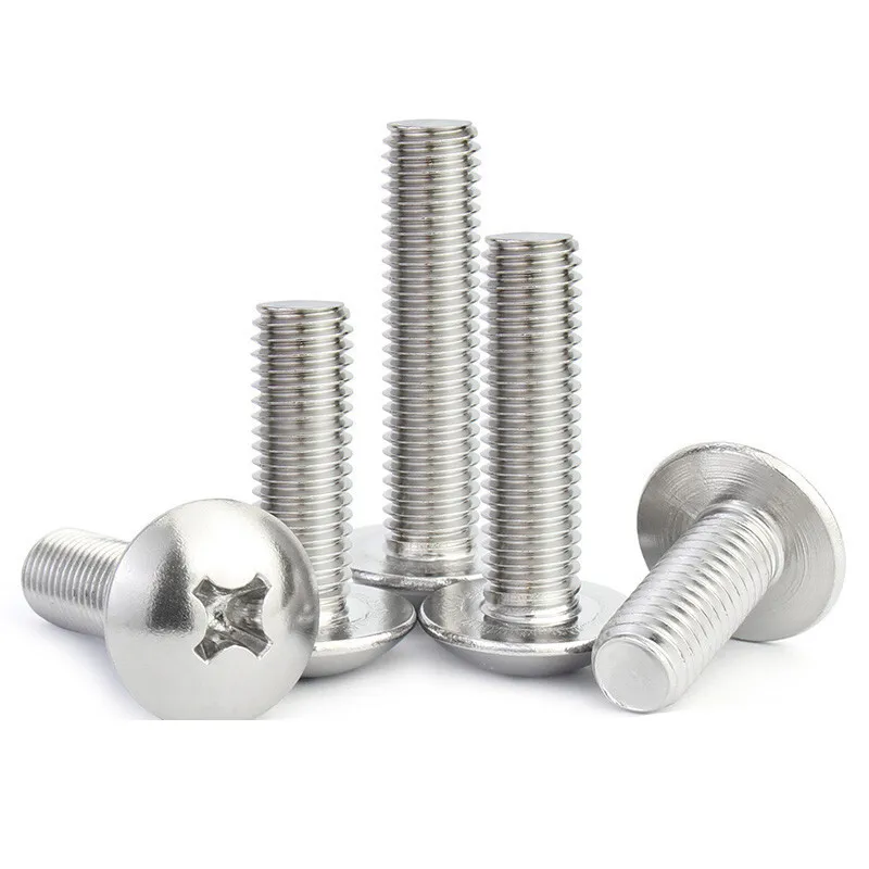 Parts M2.5 M3 M4 M5 M6 304 A2-70 Stainless Steel Jisb1111 Phillips Braguero Flat Head Large Round Cross Bolt L=3-50 Mm