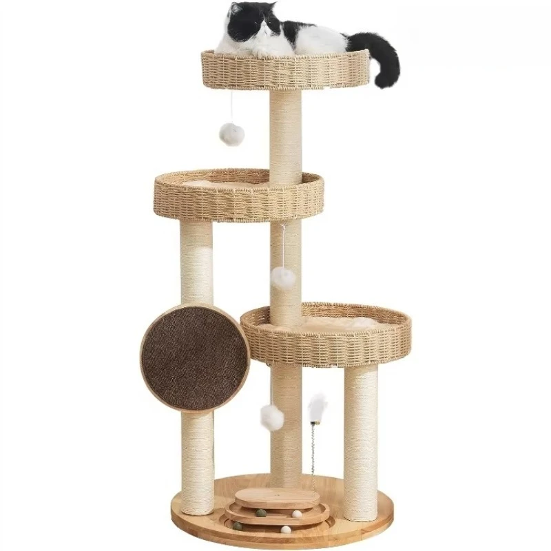 

Cat Tree Space Capsule Bed House for Bantam Cats Fashionable New Bamboo Wood
