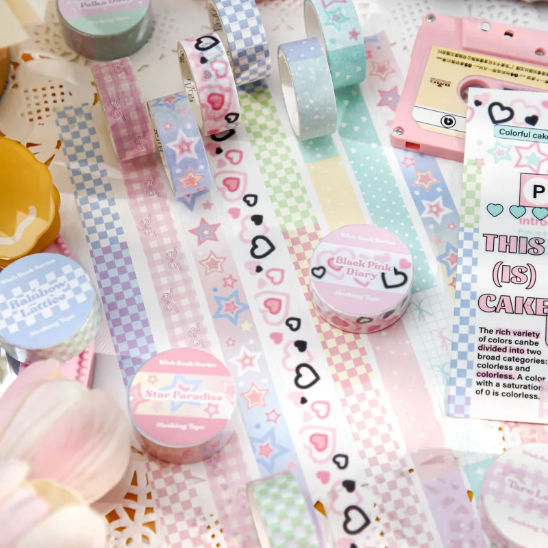 Card Lover 15mmx4m Roll [Heart Wish Book Series] Cute Journal Masking Tape Washi Washi Tape Scrapbooking Material Scrapbook Kit