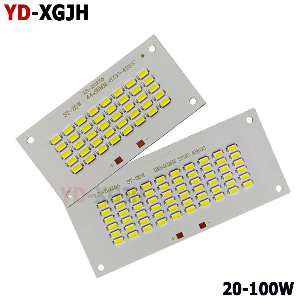 SMD5730 LED chip PCB Light Source Long Aluminum Lamp Plate 20W 30W 50W100W Watt Diy Floodlight Outdoor Retrofit Lamp Board Acces