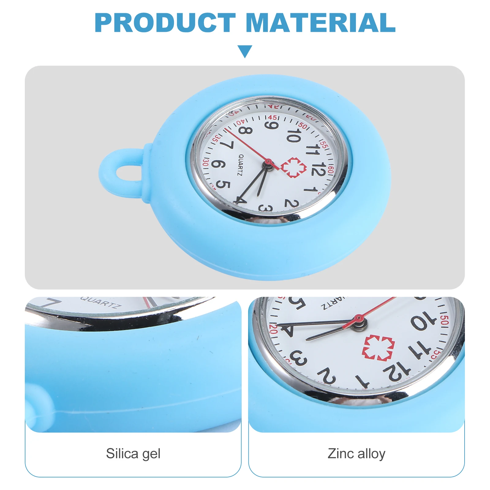 

Silicone Nurse Watch Lightweight Portable Medical Watches for Women Nurses Brooch Pocket Watches Travel Running Hiking Camping
