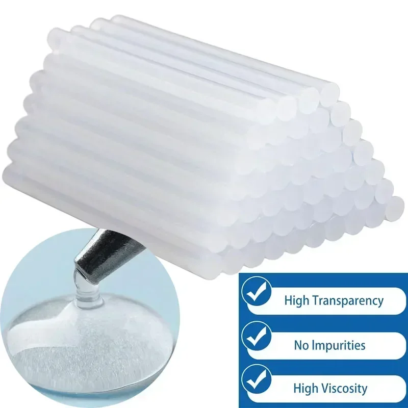 1/100pcs Strong Adhesive Transparent Hot Melt Glue Sticks for Electric Glue Gun DIY Craft Glue Stick Repair Kit Tools Wholesale