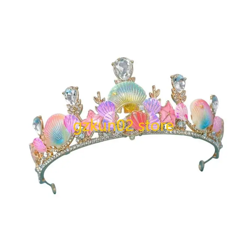 

KXRB BAROCE SEA Shell Headciece Crown Tiaras для свадьбы и специальных мероприятий