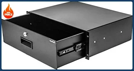 

[New Arrival!]Server Cabinet Case 19 Inch Rack Mount DJ Locking Lockable Deep Drawer with Key 3U