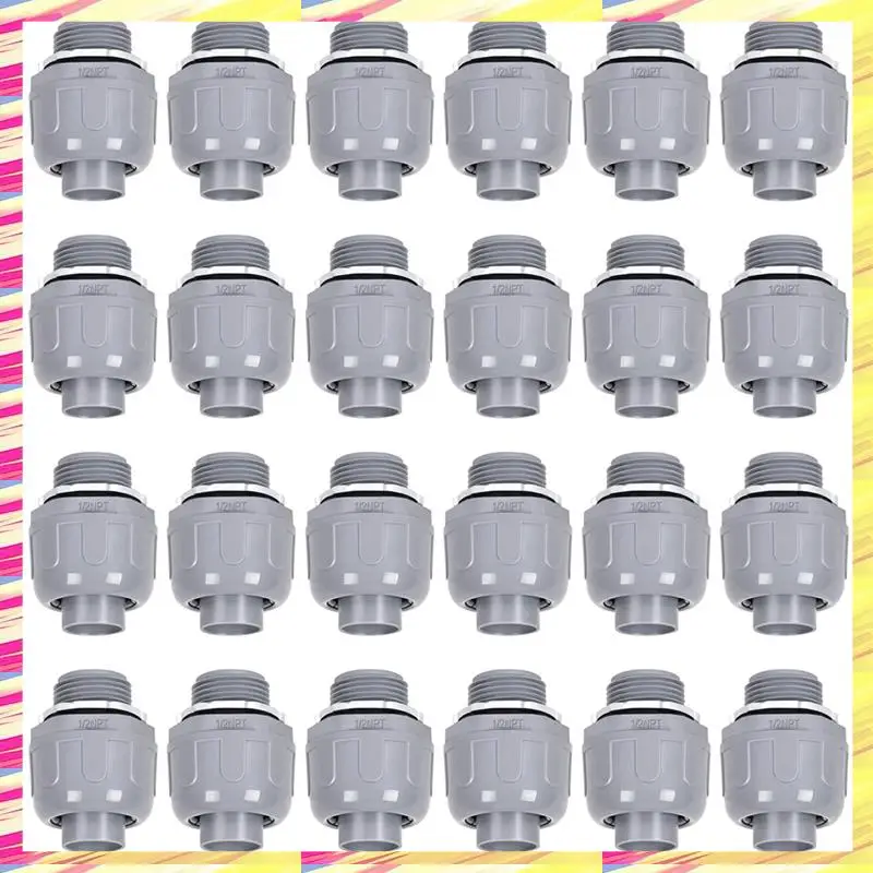 

ABJJ 24 шт. жидкостный плотный разъем 1/2 дюйма неметаллические фитинги для электрических кабелей ПВХ фитинг для кабелепровода прямой