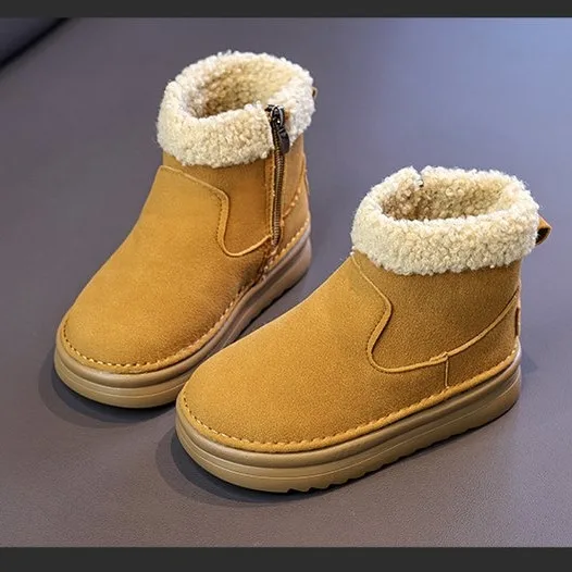 Kids Boots for Boys Girls Fashion Autumn Winter Children Thermal Cotton Back Zipper 2026 Warm Brand New Girls Ankle Boots 26-37