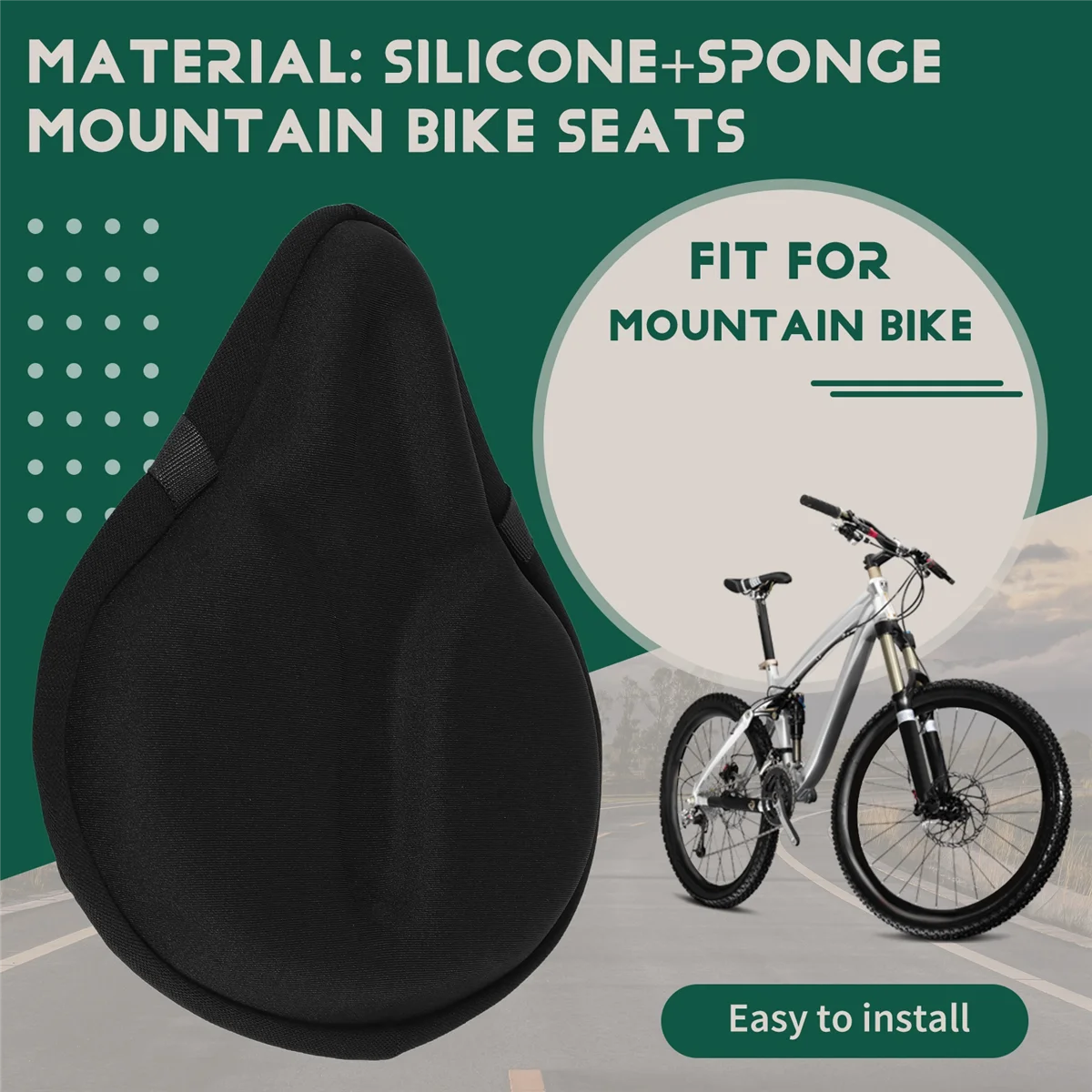 SMIEA Cuscino per sedile bici - Coprisedile per bici per sedile e cyclette, per Peloton, Cruiser, sedili per bici stazionari