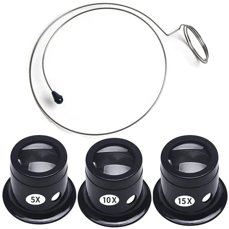 4Pcs Watch Magnifier Tool for Watch repairer Eye Loupe Loop Magnifier Magnifying Glass Jewelry Magnifying Tools