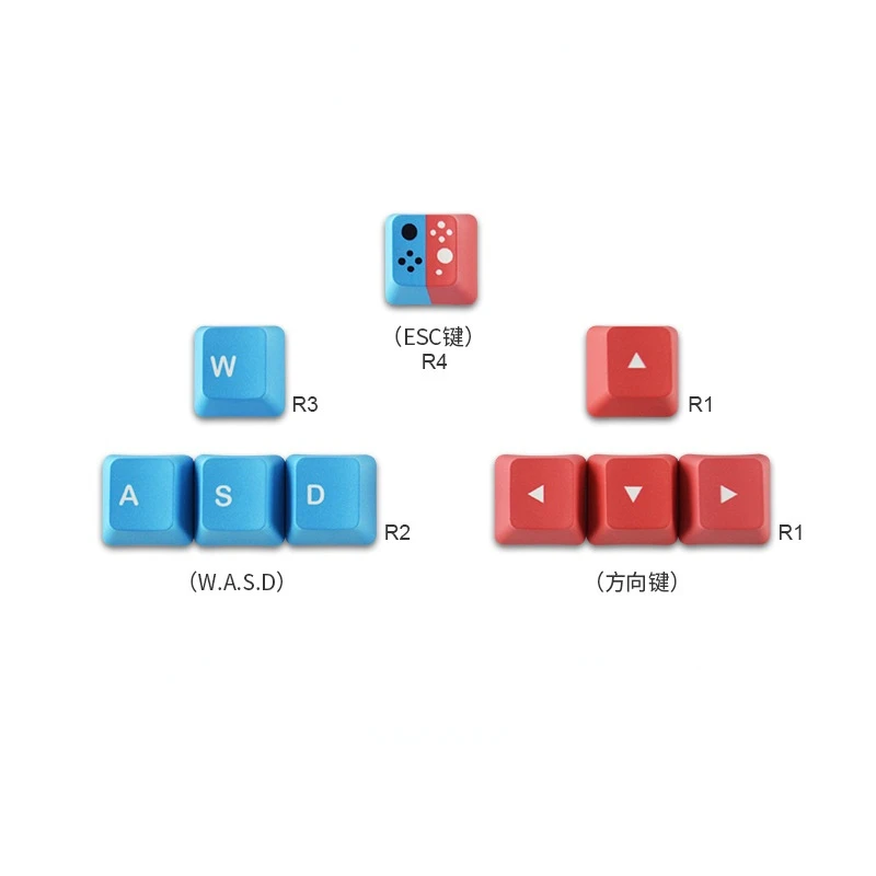 Hot Sublimation PBT Color Keycaps for Mechanical Keyboard RGBY WASD Arrow ESC Keys Narotu Dargan-Ball One-piece Anime Key Cap