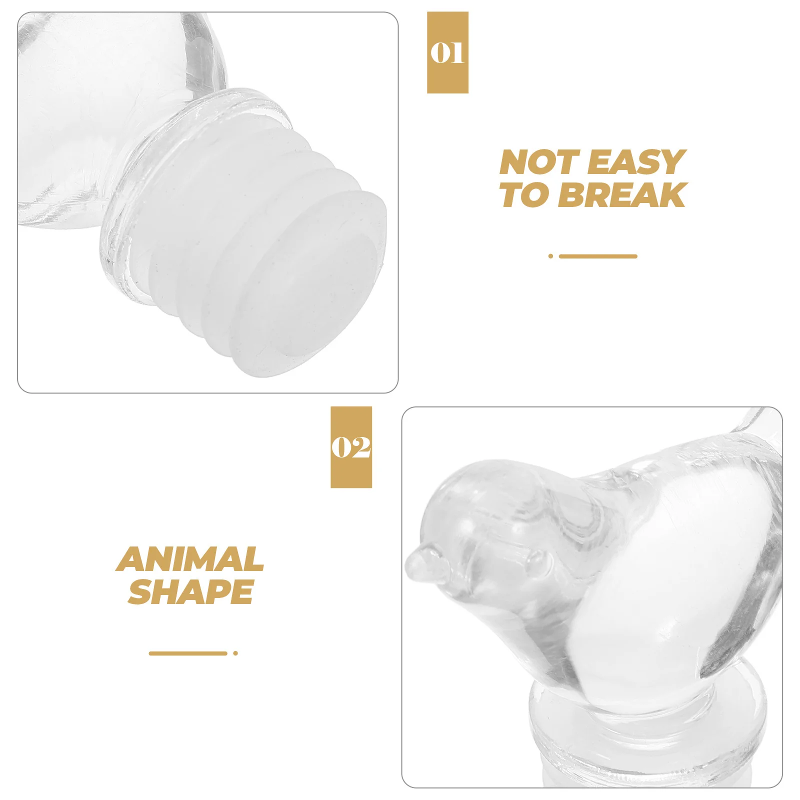 

6Pcs Decorative Wine Stoppers Reusable Airtight Sealers for Wine Bottles Carnival Birthday Festival Celebrations