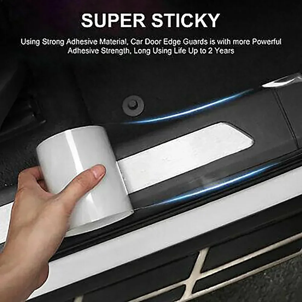 Car Door Sill Protector Multifunction Transparent Sticker Tape Auto Bumper Strip Car Door Protect Scratchproof Accessories