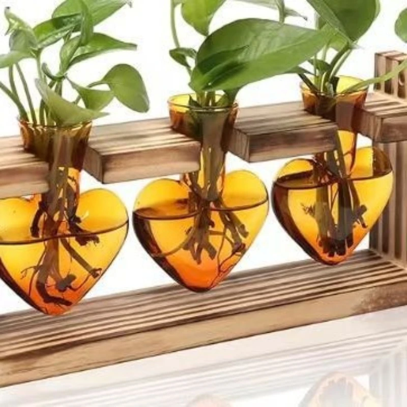 Heart Glass Hydroponic Vase 4