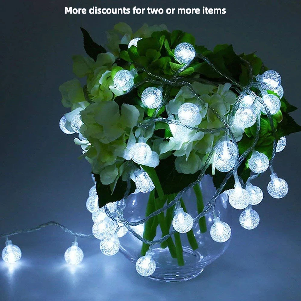 AIFENG LED String Lights Fairy Bubble Ball Lamp Holiday Lighting Garland Battery USB Indoor For Christmas Wedding Decoration