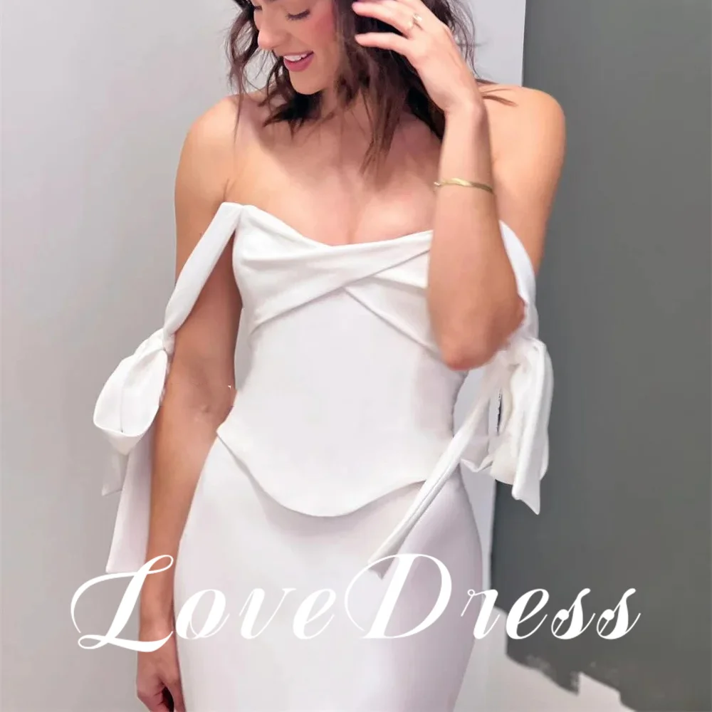 Love Sexy Spaghetti Straps Mermaid Stain abito da sposa con scollo a v semplice lunghezza del pavimento pieghe abito da sposa senza maniche Vestido De Novia