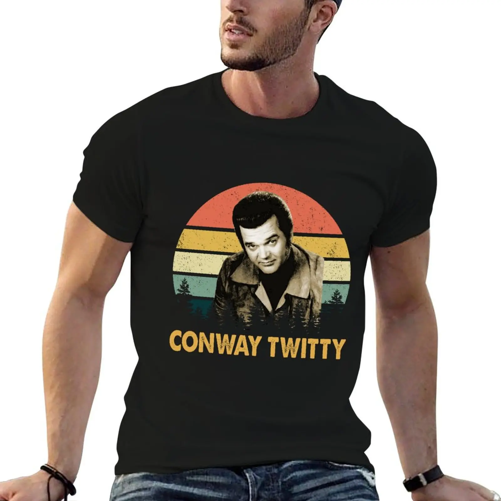 

Vintage Conway Twitty T-Shirt t shirt man casual black cotton t-shirt plain for man package T-Shirt