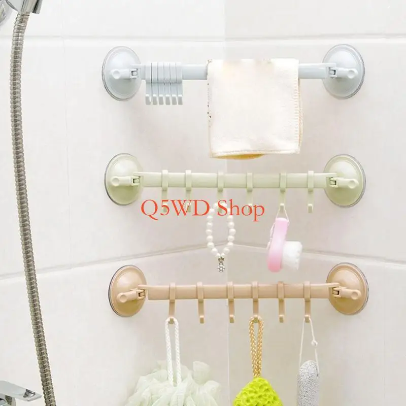 Q5WD Strong Suction Cup Hook Strong Load-bearing Adhesive Rack Hook for Bathroom And Kitchen Organization