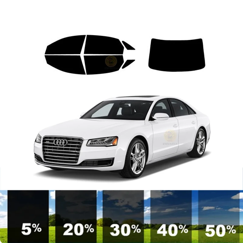 

precut Removable Window Tint Film For Car 100% UVR 5%-70%VLT Heat Insulation Carbon ﻿For AUDI A8 4 DR SEDAN 2004-2010