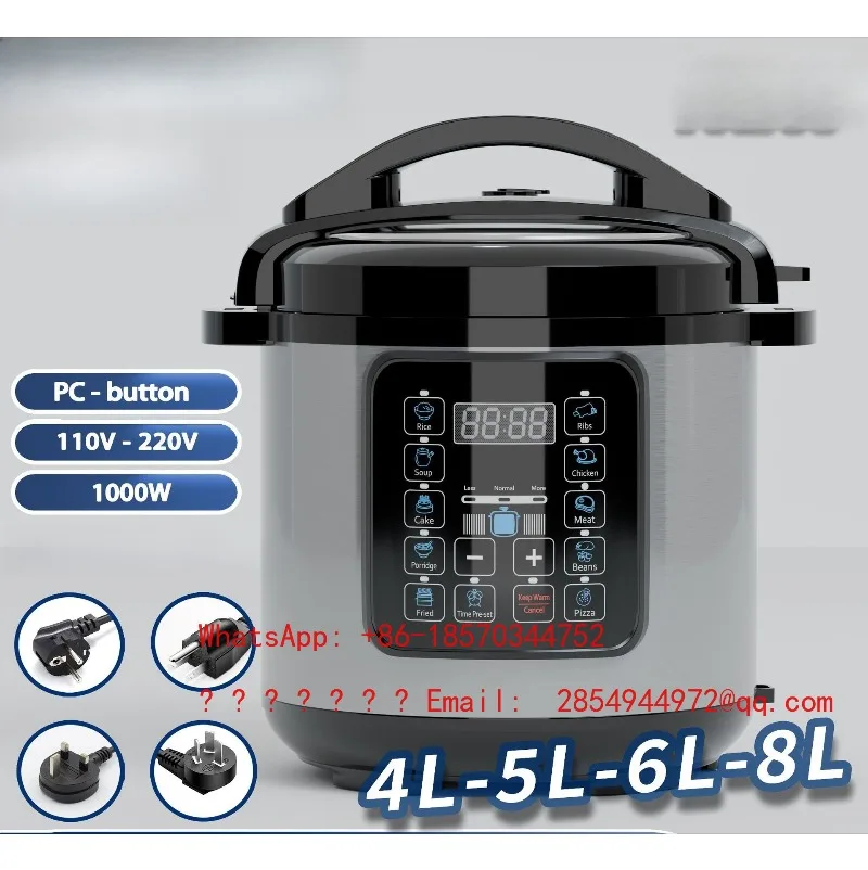 English Interface Electric Pressure Cooker6L/8L Multi-function Household High Pressure Cooking Pot