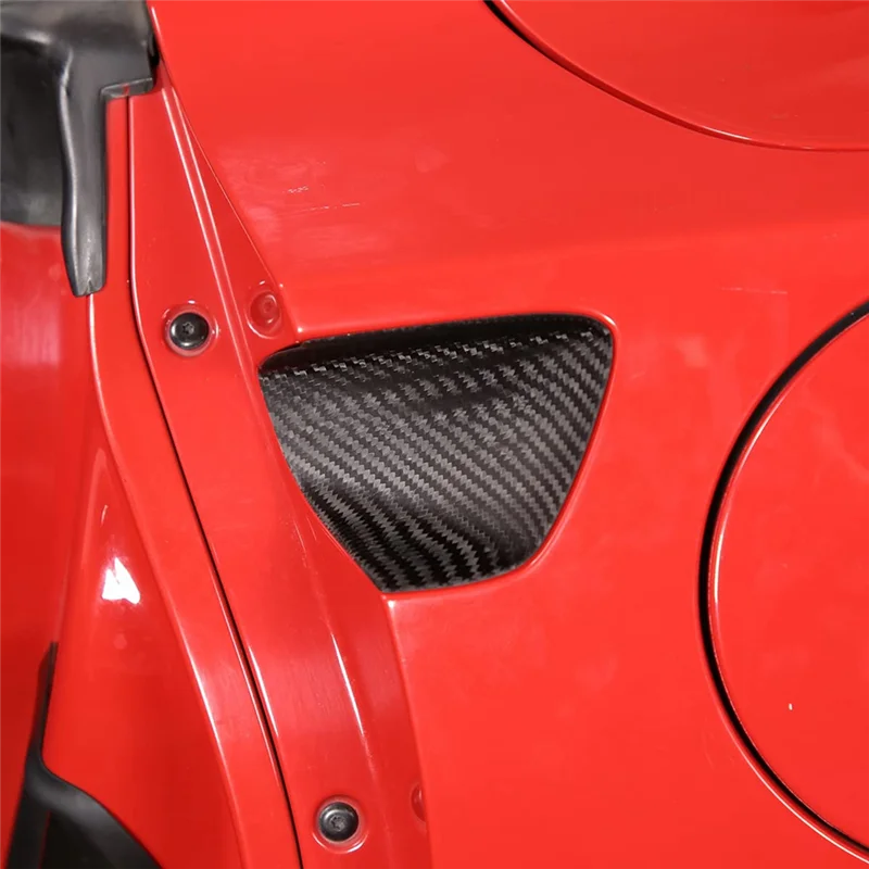 For  Corvette C7 2014-2019 Real Carbon Fiber Car Door Handle Bowl Cover Trim Accessories-A61E