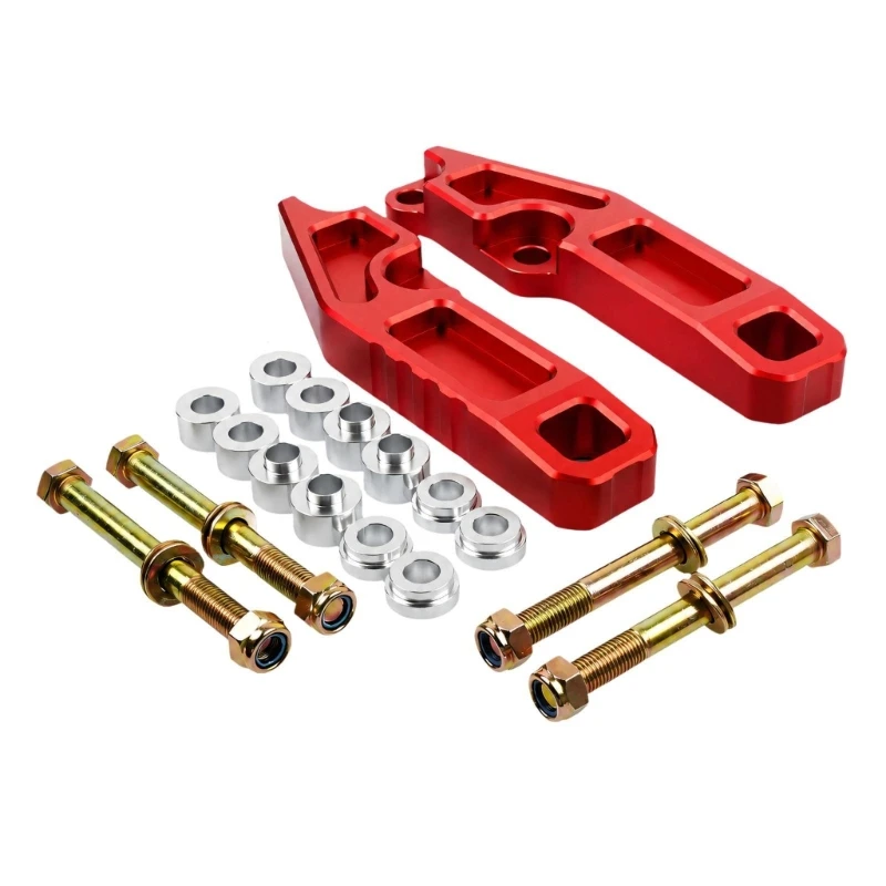 Rear Tow Hook PT989-35245-03, Aluminum Construction and Red Main Components for Rear Vehicle Towing Connection D7YA