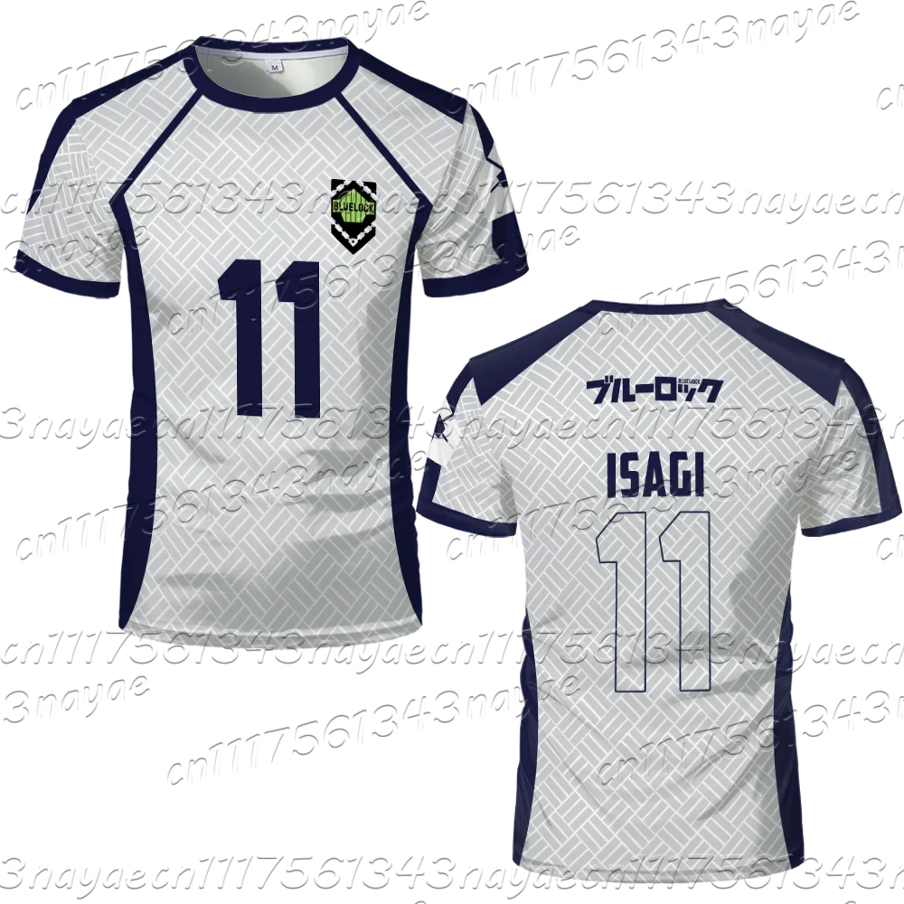 Blue Lock Anime Fußballtrikot Nagi Seishiro Mikage Reo Gagamaru Yukimiya Tsurugi Nummern-Print Cosplay T-Shirt Unisex für Erwachsene und Kinder – Detail 4