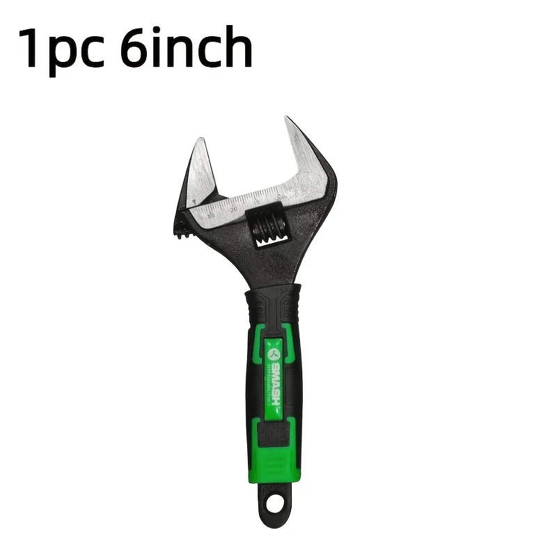 

Industrial-grade heavy-duty adjustable wrench with large opening and wide teeth. Available in multiple specifications. Made of h