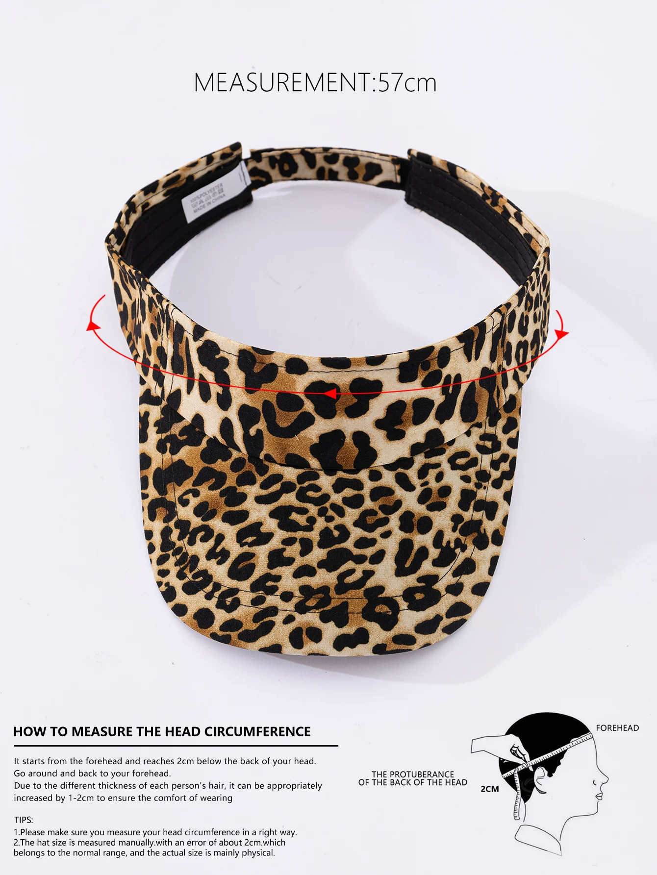 New Summer Sunshade Hat Women's Empty Top Hat Fashion Leopard Print Duck Tongue Hat Sun Protection Breathable Curved brim Hat