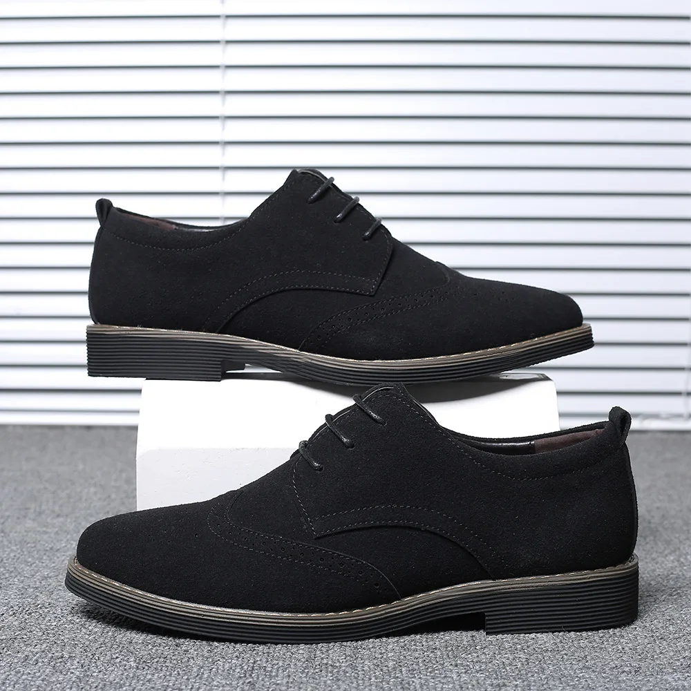 New derby shoes Oxford Men Shoes PU Suede Leather Spring Autumn Casual Men Leather Shoes Male Dress Shoes Plus Size 38-48
