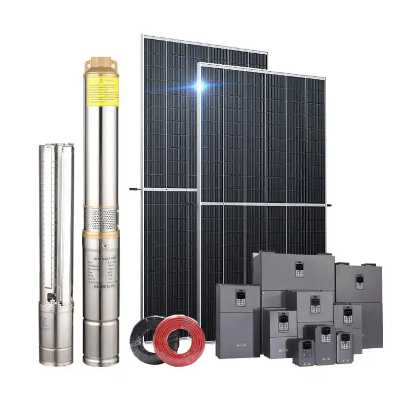 Alimentation en eau stable pour les fermes : Pompe submersible solaire DC de 4 pouces pour une irrigation efficace