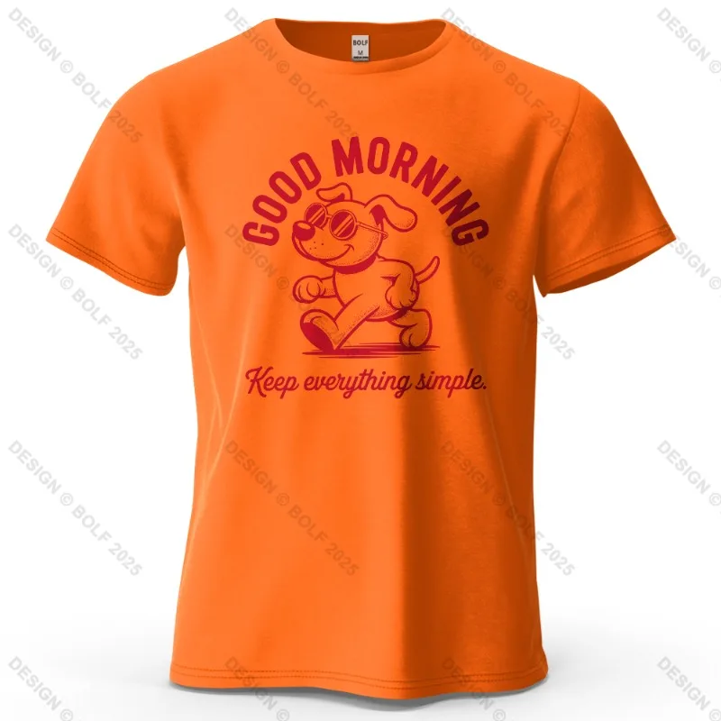 Keep Everything Simple Printed Casual Short Sleeve New Personalized Men's and Women's Soft Skin Friendly Fashion T-shirt