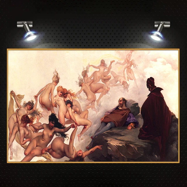 لويس ريكاردو فاليرو الفني الساحرة السبت ملصق خمر مكنسة القوطية غامض ويكا قماش اللوحة HD طباعة جدار ديكور المنزل #5