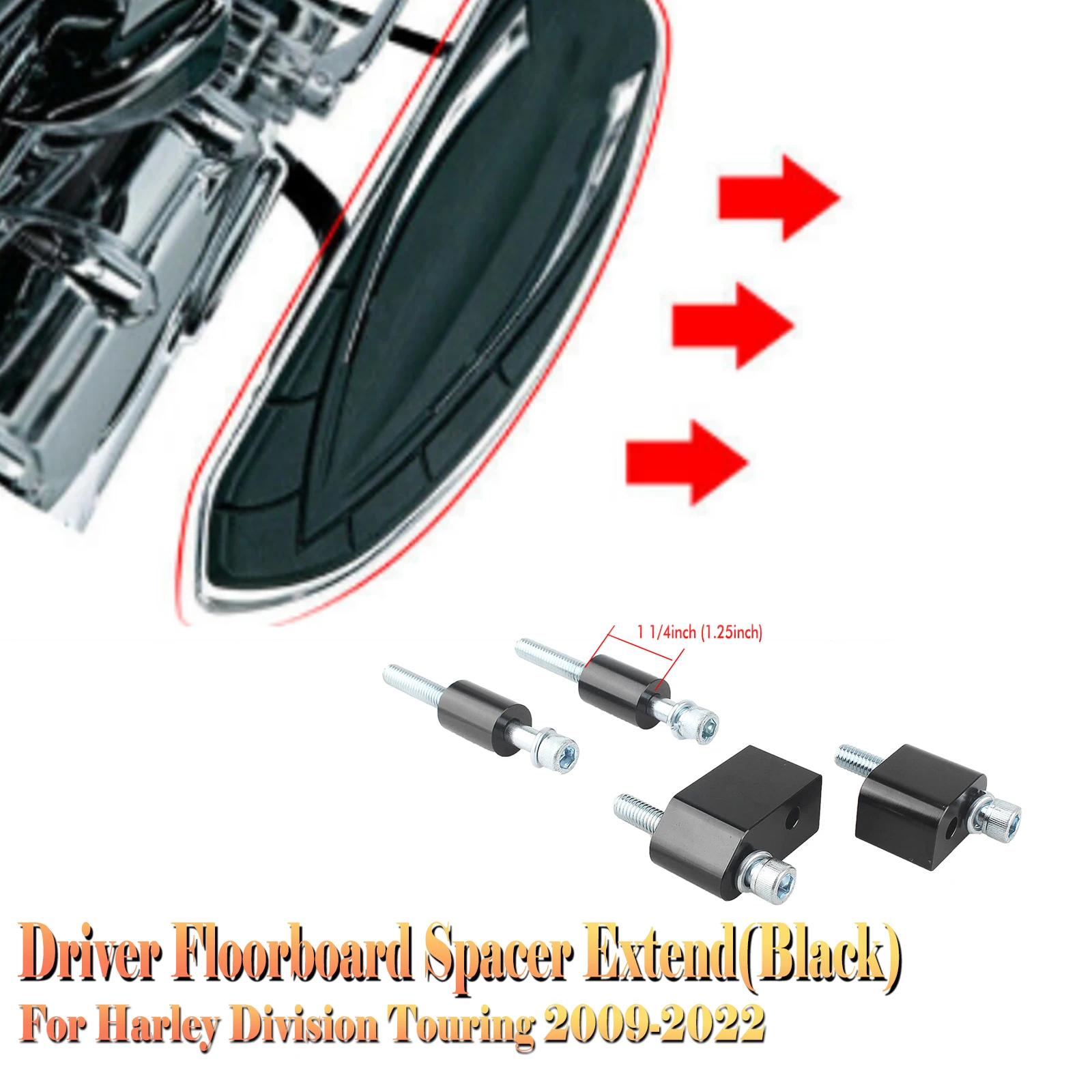 Motorbike Stand Kickstand Extension Kit Foot Pedal Side Support For Harley Davidson Touring 2009-2022 Tri-Glide 2010-2013