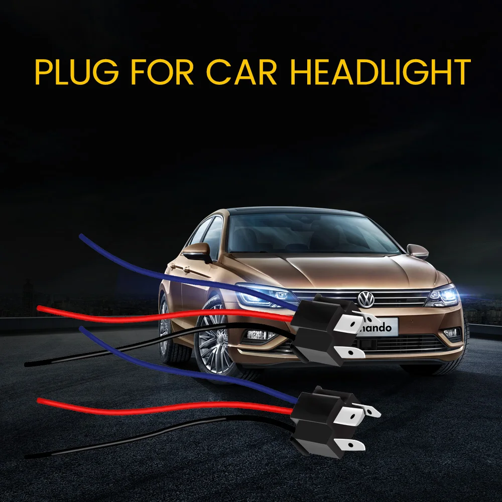 2 pcs 9003 H4 Bulb Socket Male lamphouder Adapter Connector kabel LED Headlight Fog Lamp Socket Wedge Base Gloeilamp plug