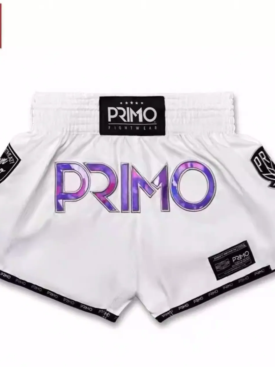 primo-professional-muay-thai-boxing-shorts-men's-women's-martial-arts-sport-training-pants-polyester-nylon-micro-stretch