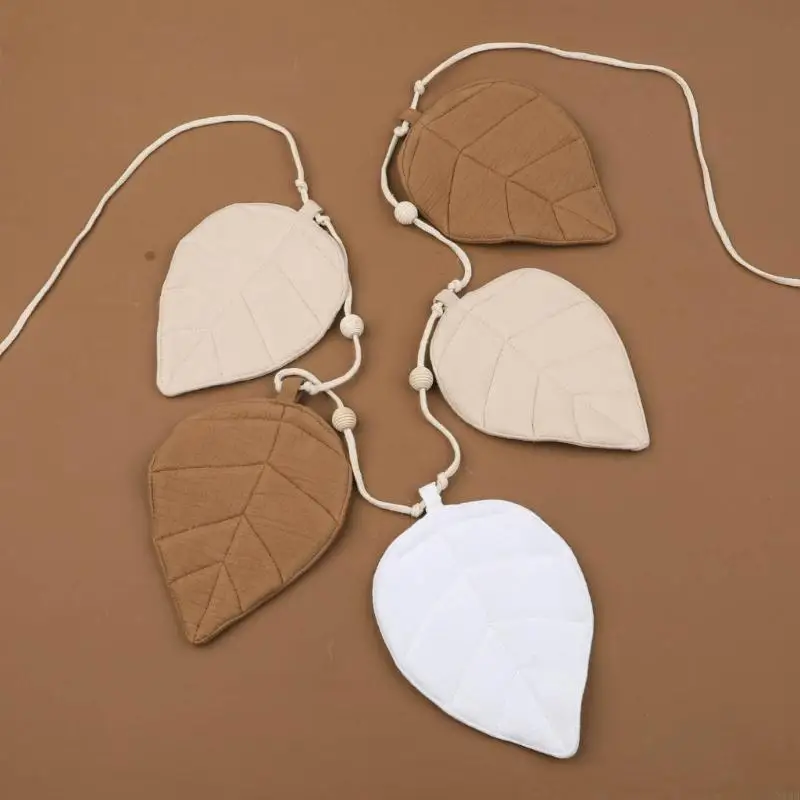 

Уникальный дизайн листьев хлопковые овсянки очаровательные листовые флаги для новорожденных