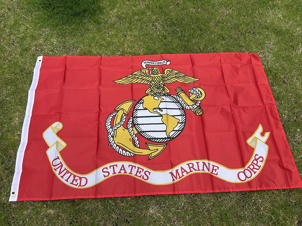 SKY FLAG 90x150cm United States of American Army USMC Marine Corps Flag 3x5fts Polyester Hanging Banner for Home Decoration