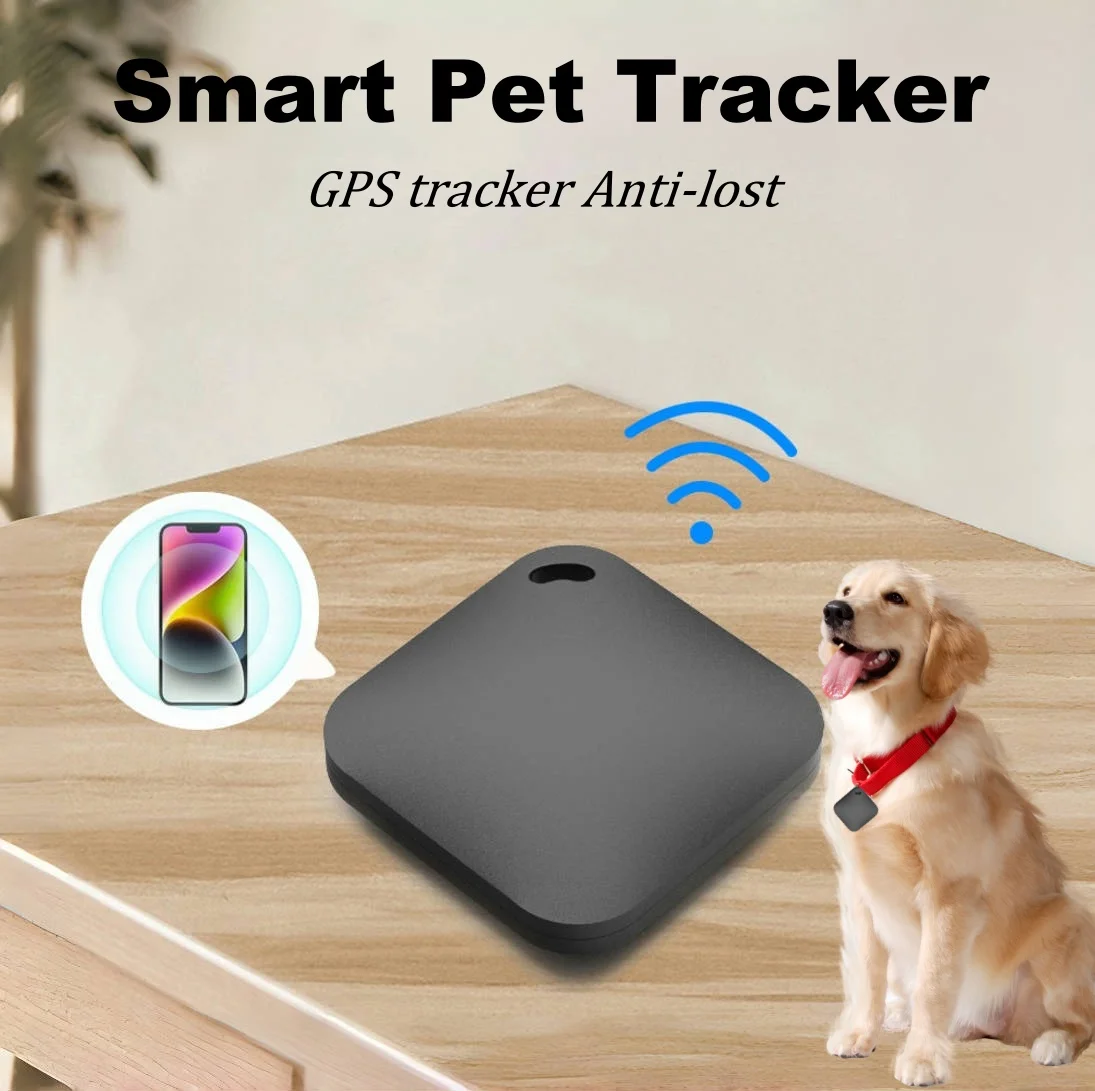 

Smart Pet Tracker Anti Lost Alarm Easy One Click Search Find Item Airtag Wallet Pet Collar Bluetooth Find My GPS Tracker For Dog