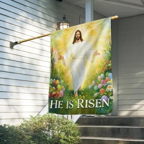 He Is Risen Resurrection of Jesus Easter Day Flag Graden Flag XXH LLP LLX uui