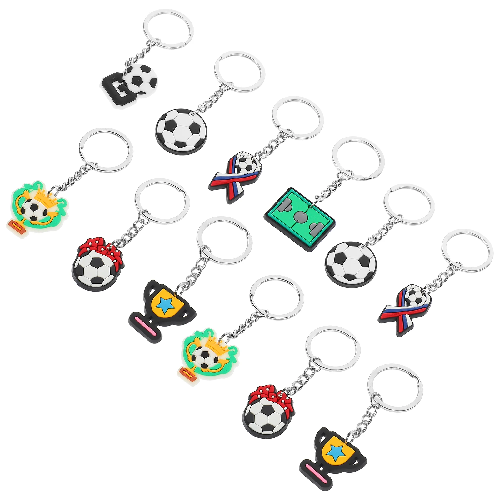 

35 Pcs Sports Ball Football Keychain Balls PVC Soft Glue Soccer Themed Keychains