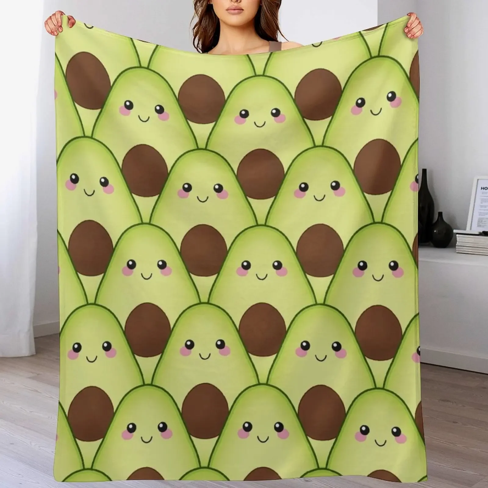 

Cute Avocados Tile Throw Blanket warm winter Giant Sofa Sofa valentine gift ideas Blankets