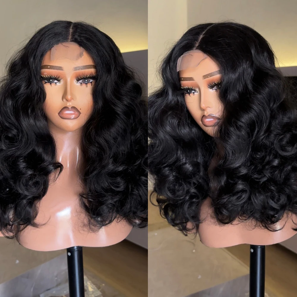 100% Malaysia Donor Hair Bouncy Body Wave Double Drawn Glueless 13X4 HD Lace Human Hair Lace Frontal wig 250 Density Pre Plucked