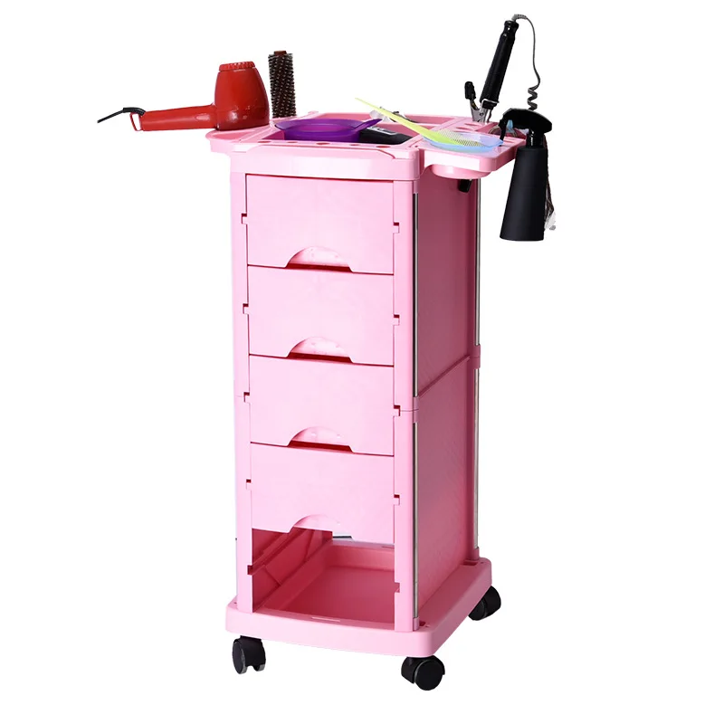 Professional Beauty Salon Furniture Auxiliary Cart Small Hairdressing Suitcase With Wheels Trolley Mini Rolling