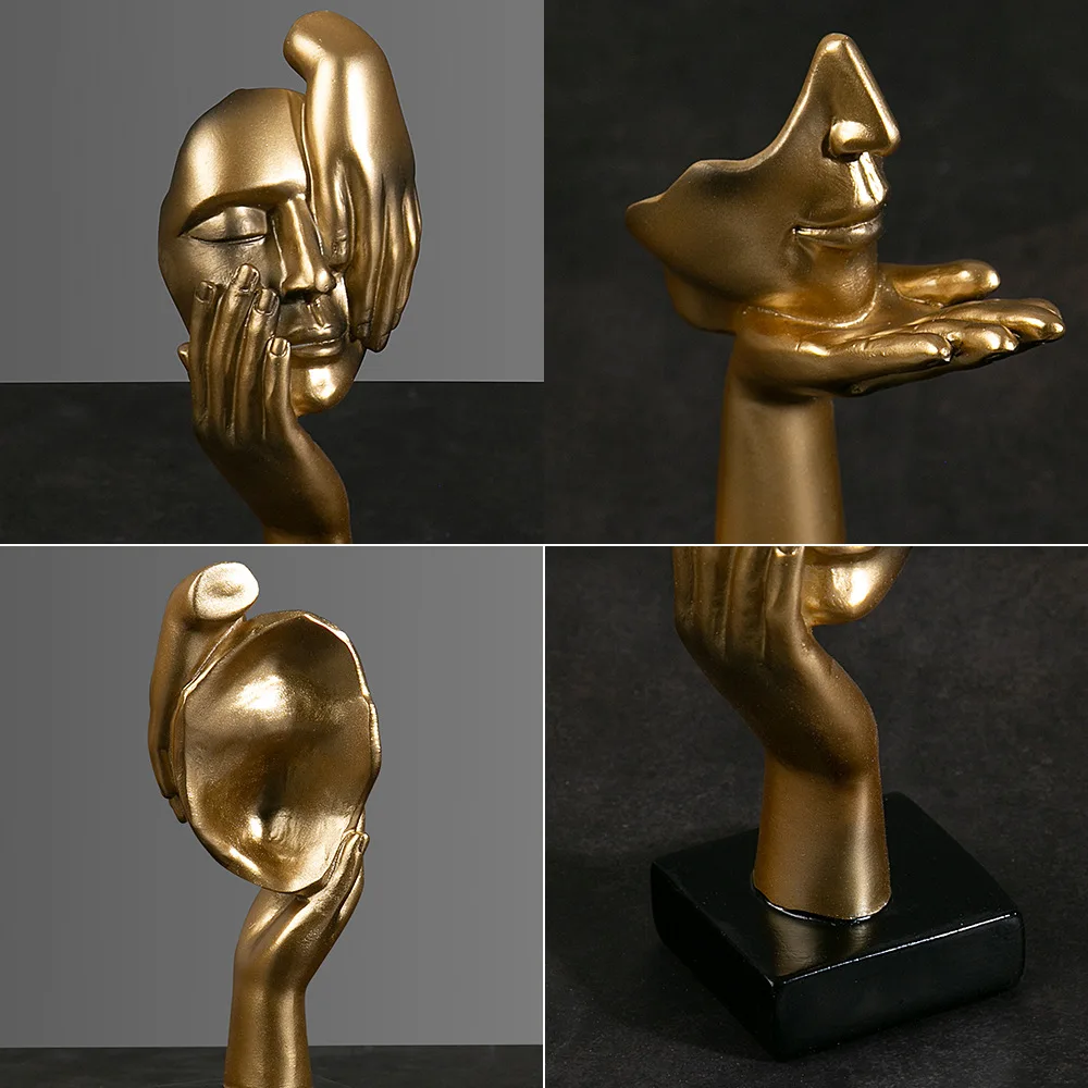 Żywiczne abstrakcyjne maski statuetki europejskie miniaturowe figurki do wnętrza domowego biura studium pulpit rysunek ozdoba wystrój prezent — zdjęcie 4