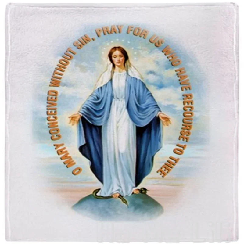 Couverture de glouton sur le thème de notre dame, Mount Carmel Novelli Good Remedy, Pray Holy Mother Sorrowcomparator Mary and Baby Jesus Throw