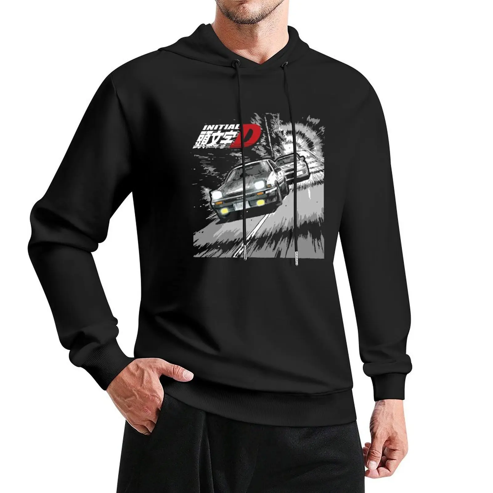 

Initial D - Mountain Drift Racing Tandem AE86 vs EVO 6 Pullover Hoodie autumn new products anime clothes hoodie man