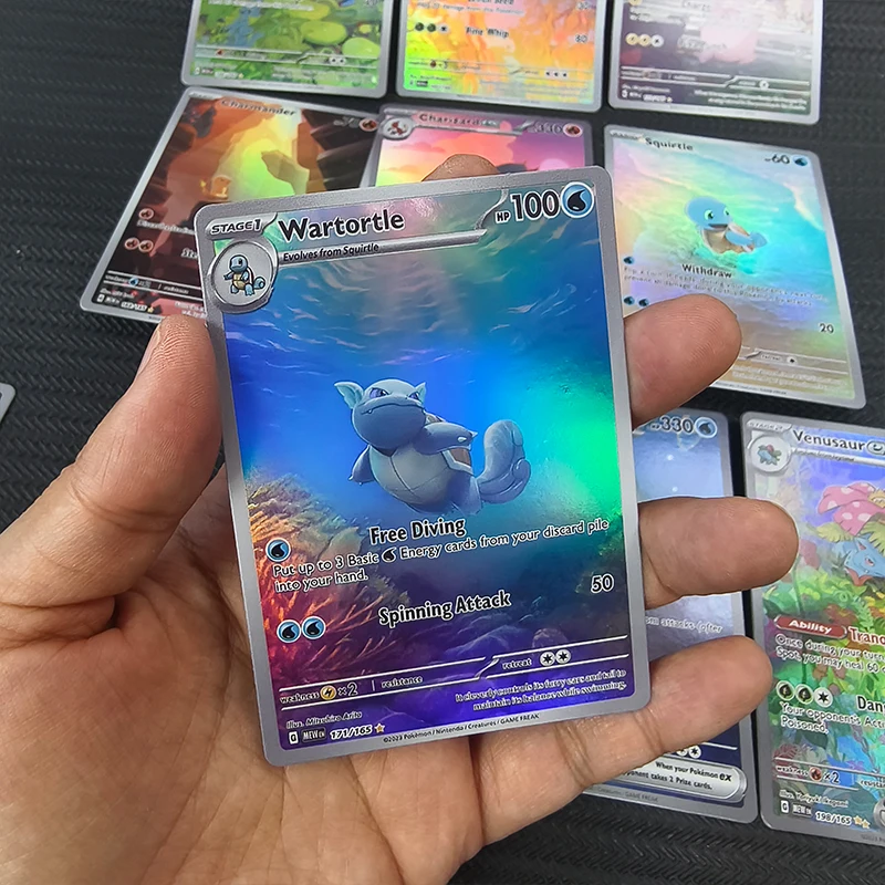 การ์ดสะสมอนิเมชั่นชุด Pocket 151 จำนวน 10 ชิ้น/ชุด ชาริซาร์ด วีนัสอร์ บลาสทอยส์ EX PTCG SAR สการ์เล็ต ไวโอเล็ต การ์ดเกมแฟลช