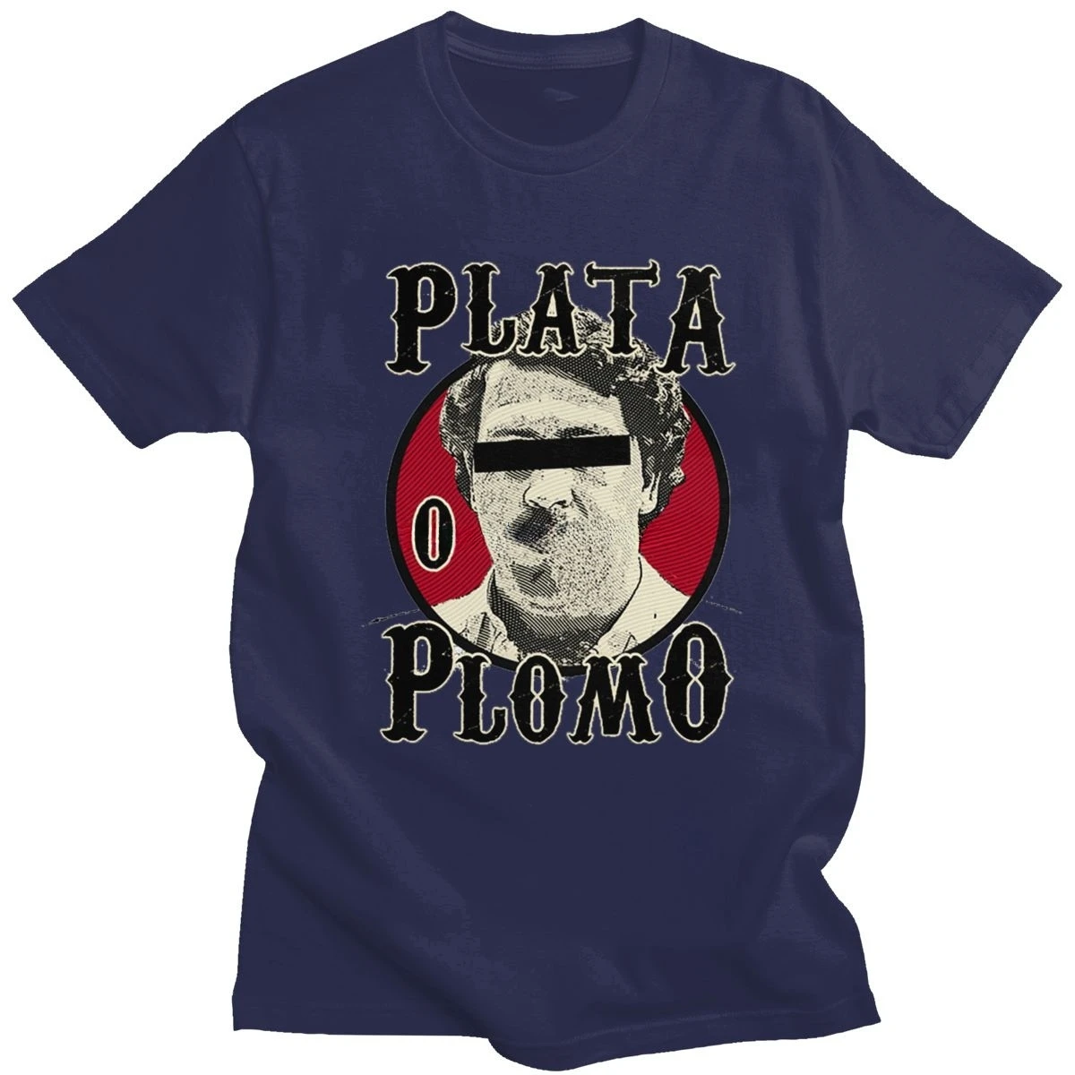 New Plata O Plomo Man T Shirt Soft Cotton Pablo Escobar Tee Top Fashion Round Collar Short Sleeved Printed Tshirt Gift Merch